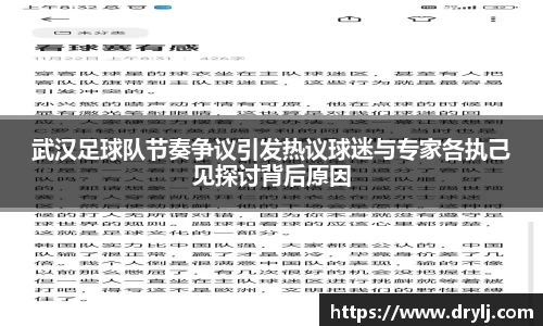武汉足球队节奏争议引发热议球迷与专家各执己见探讨背后原因